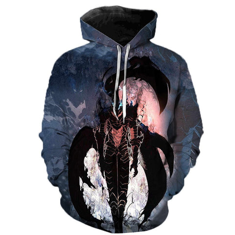 Hoodie Solo Leveling 3D Print Igris 1